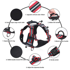 No-Pull Adjustable Dog Harness – Reflective, Comfortable & Easy Control for Small to Large Dogs
